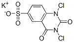 potassium 1,3-dichloro-1,2,3,4-tetrahydro-2,4-dioxoquinazoline-6-sulphonate Struktur