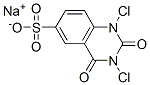 sodium 1,3-dichloro-1,2,3,4-tetrahydro-2,4-dioxoquinazoline-6-sulphonate Struktur