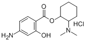 (2-dimethylaminocyclohexyl) 4-amino-2-hydroxy-benzoate hydrochloride Struktur