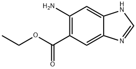 1H-Benzimidazole-5-carboxylicacid,6-amino-,ethylester(9CI) Struktur