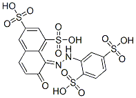 (8E)-8-[(2,5-disulfophenyl)hydrazinylidene]-7-oxo-naphthalene-1,3-disu lfonic acid Struktur