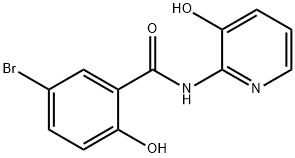 N-(3-hydroxy-pyridin-2-yl)-5-bromo-2-hydroxy-benzamide Struktur