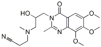 Propanenitrile,  3-[[2-hydroxy-3-(6,7,8-trimethoxy-2-methyl-4-oxo-3(4H)-quinazolinyl)propyl]methylamino]- Struktur