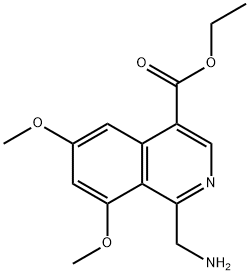 ETHYL 1-(AMINOMETHYL)-6,8-DIMETHOXYISOQUINOLINE-4-CARBOXYLATE Struktur