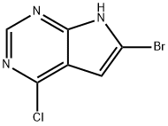 6-BROMO-4-CHLORO-7H-PYRROLO[2,3-D]PYRIMIDINE Struktur