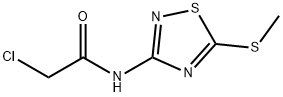 2-CHLORO-N-(5-METHYLTHIO-1,2,4-THIADIAZOL-3-YL)ACETAMIDE Struktur