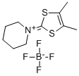 Piperidinium, 1-(4,5-dimethyl-1,3-dithiol-2-ylidene)- tetrafluoroborate Struktur