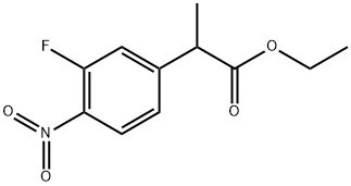 ETHYL 2-(3-FLUORO-4-NITROPHENYL)PROPIONATE Structure