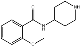 2-methoxy-N-piperidin-4-ylbenzamide Struktur