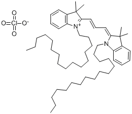 1,1'-Dihexadecyl-3,3,3',3'-tetramethylindocarbocyanineperchlorate Struktur