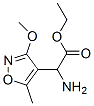 4-Isoxazoleaceticacid,alpha-amino-3-methoxy-5-methyl-,ethylester(9CI) Struktur