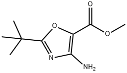 5-Oxazolecarboxylicacid,4-amino-2-(1,1-dimethylethyl)-,methylester(9CI) Struktur