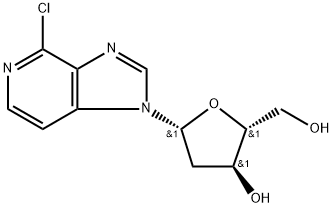 4-CHLORO-1-(2-DEOXY-BETA-D-ERYTHROPENTOFURANOSYL)-1H-IMIDAZO[4,5-C]PYRIDINE Struktur