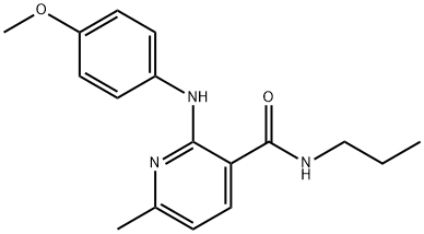 2-(p-Anisidino)-6-methyl-N-propylnicotinamide Struktur