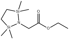 (1-ETHOXYCARBONYLMETHYL)-2,2,5,5-TETRAMETHYL-1-AZA-2,5-DISILACYCLOPENTANE Struktur