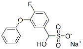 sodium 4-fluoro-alpha-hydroxy-3-phenoxytoluene-alpha-sulphonate Struktur