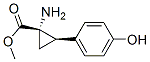 Cyclopropanecarboxylic acid, 1-amino-2-(4-hydroxyphenyl)-, methyl ester, cis- (9CI) Struktur