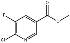 6-chloro-5-fluoropyridine-3-carboxylic acid methyl ester Struktur