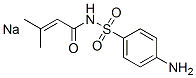 sodium N-[(4-aminophenyl)sulphonyl]-3-methylbut-2-enamide Struktur