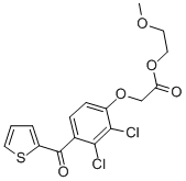 2-Methoxyethyl (2,3-dichloro-4-(2-thienylcarbonyl)phenoxy)acetate Struktur