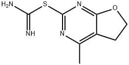 Carbamimidothioic acid, 5,6-dihydro-4-methylfuro[2,3-d]pyrimidin-2-yl ester (9CI) Struktur