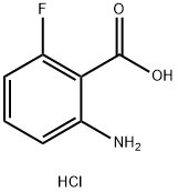 BENZOIC ACID, 2-AMINO-6-FLUORO-, HYDROCHLORIDE Struktur