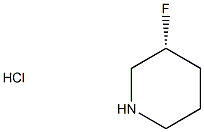 Piperidine, 3-fluoro-, hydrochloride (1:1), (3R)- Struktur