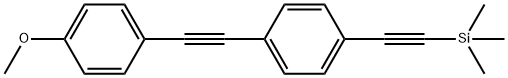 ((4-((4-Methoxyphenyl)ethynyl)phenyl)-ethynyl)trimethylsilane Struktur