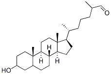 3-hydroxycholestan-27-al Struktur