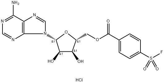 5'-P-FLUOROSULFONYL-BENZOYLADENOSINE HYDROCHLORIDE Struktur