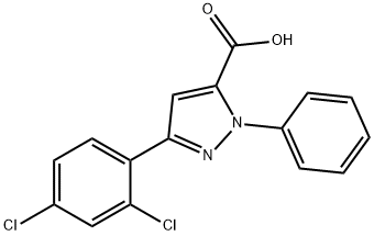 3-(2,4-DICHLOROPHENYL)-1-PHENYL-1H-PYRAZOLE-5-CARBOXYLIC ACID Struktur