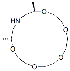 (14R*,18R*)-14,18-dimethyl-1,4,7,10,13-pentaoxa-16-azacyclooctadecane Struktur