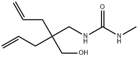 1-[2-(hydroxymethyl)-2-prop-2-enyl-pent-4-enyl]-3-methyl-urea Struktur