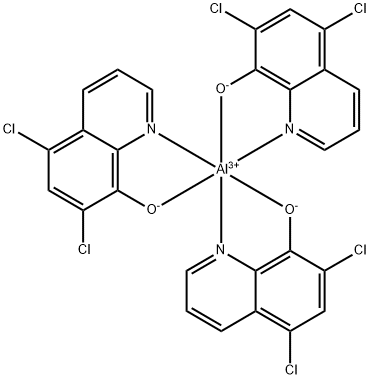 tris(5,7-dichloroquinolin-8-olato-N1,O8)aluminium Struktur