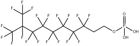 bis[3,3,4,4,5,5,6,6,7,7,8,8,9,10,10,10-hexadecafluoro-9-(trifluoromethyl)decyl] hydrogen phosphate Struktur