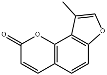 2H-Furo(2,3-h)-1-benzopyran-2-one, 9-methyl- Struktur