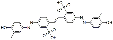 4,4'-bis[(4-hydroxy-3-methylphenyl)azo]stilbene-2,2'-disulphonic acid Struktur