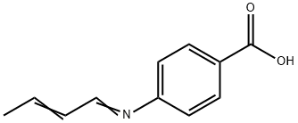 Benzoic acid, 4-(2-butenylideneamino)- (9CI) Struktur