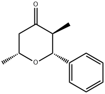 4H-Pyran-4-one,tetrahydro-3,6-dimethyl-2-phenyl-,(2R,3S,6R)-(9CI) Struktur