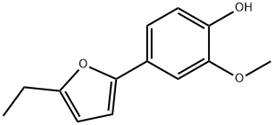 Phenol, 4-(5-ethyl-2-furanyl)-2-methoxy- (9CI) Struktur