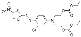 ethyl 5-[3-chloro-4-[(5-nitrothiazol-2-yl)azo]phenyl]-9-oxo-2,8,10-trioxa-5-azadodecanoate Struktur