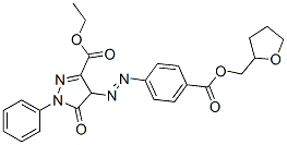 ethyl 4,5-dihydro-5-oxo-1-phenyl-4-[[4-[[(tetrahydro-2-furyl)methoxy]carbonyl]phenyl]azo]-1H-pyrazole-3-carboxylate Struktur