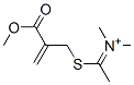 Methanaminium,  N-[1-[[2-(methoxycarbonyl)-2-propenyl]thio]ethylidene]-N-methyl-  (9CI) Struktur