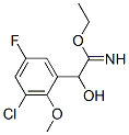 Benzeneethanimidic  acid,  3-chloro-5-fluoro--alpha--hydroxy-2-methoxy-,  ethyl  ester  (9CI) Struktur