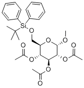 Methyl-6-O-(tert.-butyldiphenylsilyl)-2,3,4-tri-O-acetyl-α-D-glucopyranoside Struktur