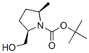 1-Pyrrolidinecarboxylicacid,2-(hydroxymethyl)-5-methyl-,1,1-dimethylethylester,(2R,5R)-(9CI) Struktur