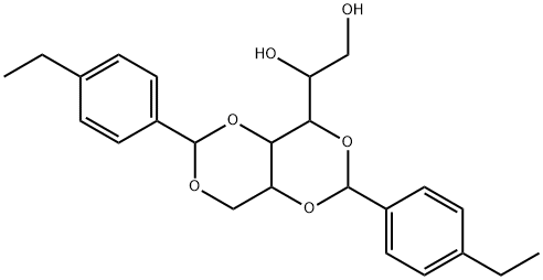 1,3:2,4-BIS-O-(P-ETHYLBENZYLIDENE)-D-GLUCITOL Struktur