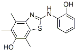 6-Benzothiazolol,  2-[(2-hydroxyphenyl)amino]-4,5,7-trimethyl- Struktur