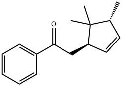 Ethanone, 1-phenyl-2-[(1R,4R)-4,5,5-trimethyl-2-cyclopenten-1-yl]- (9CI) Struktur