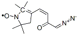 3-(4-diazo-3-oxo-cis-1-butenyl)-2,2,5,5-tetramethylpyrroline-1-oxyl Struktur